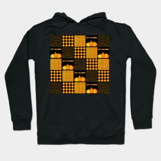 Pumpkin Halloween Patchwork Pattern Hoodie